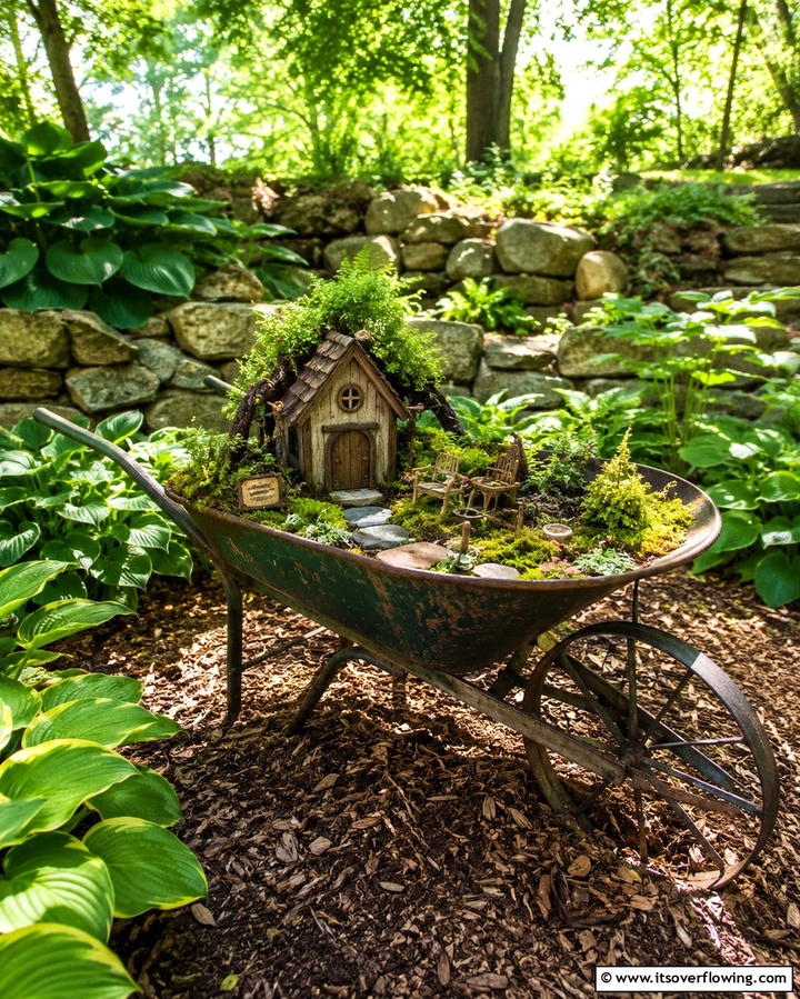 Fairy Garden Showcase - 25 Old Wheelbarrow Ideas for Unique and Creative Garden Decor
