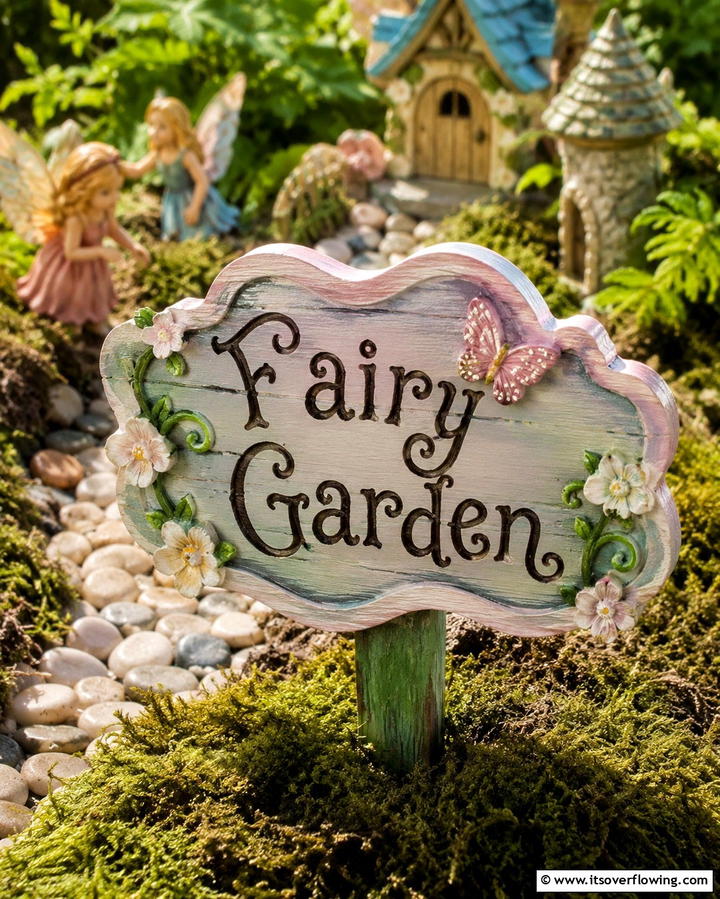 Fairy Garden Sign - 25 Garden Sign Ideas to Personalize Your Outdoor Space