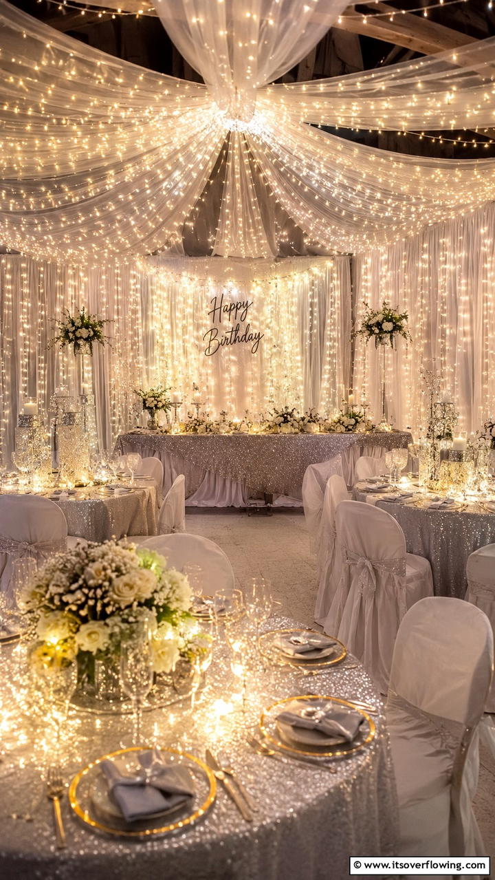 Fairy Light Wonderland - 30 Birthday Decoration Ideas for Memorable Celebrations