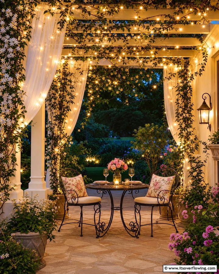 Fairy Lights for a Romantic Setting - 20 Covered Patio Lighting Ideas for Outdoor Ambiance