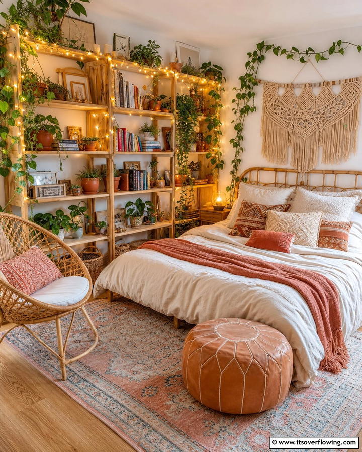 Fairy Lights for a Whimsical Vibe - 20 Bookshelf Lighting Ideas- Illuminate Your Collection