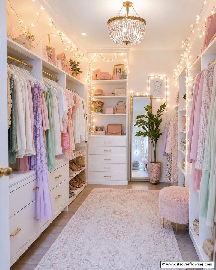 Fairy Lights - 25 Bright Closet Lighting Ideas for Organized Spaces