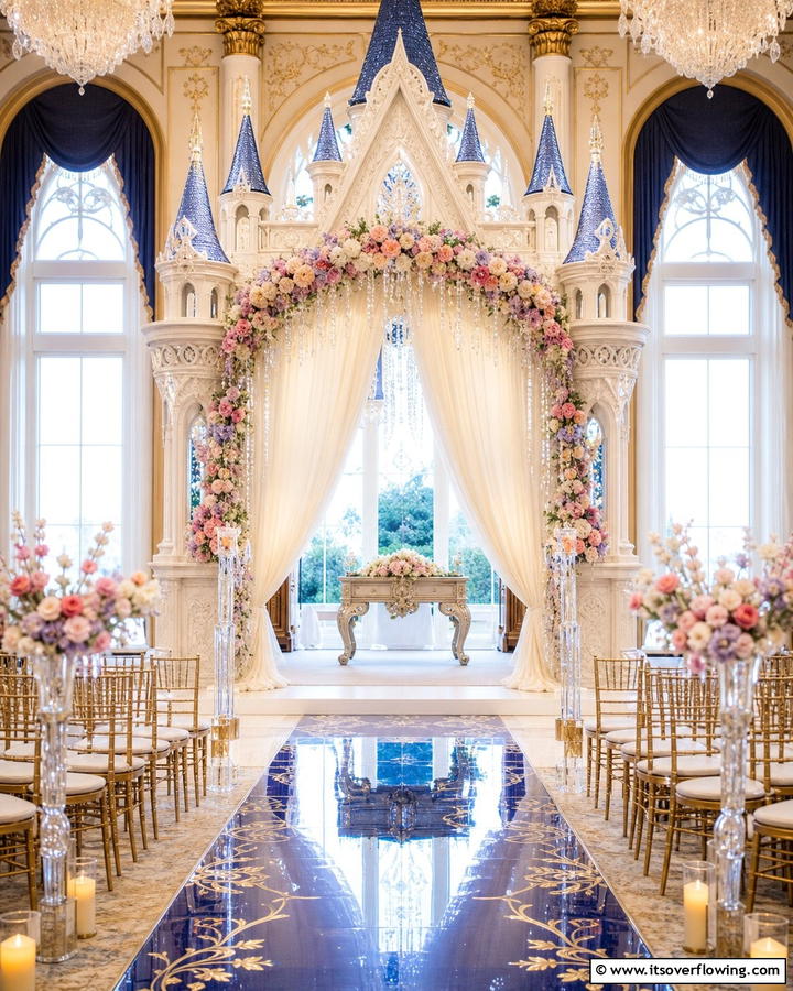 Fairy Tale Castle Arch - 21 Beautiful Wedding Arch Ideas for Ceremony Backdrops