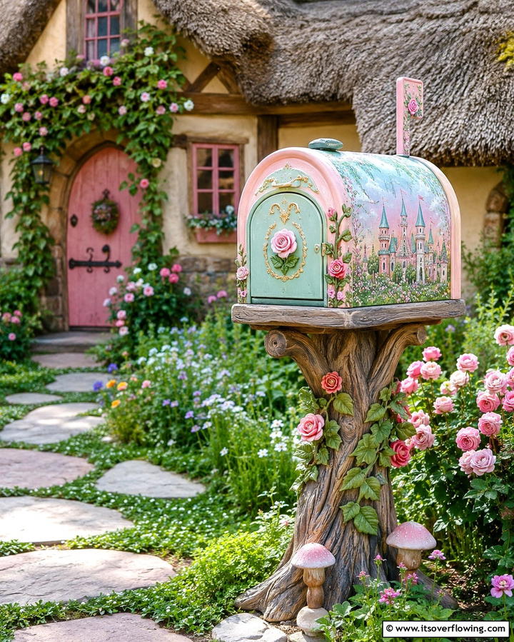 Fairy Tale Inspired Mailbox - 30 Mailbox Decor Ideas- Curb Appeal with Personality