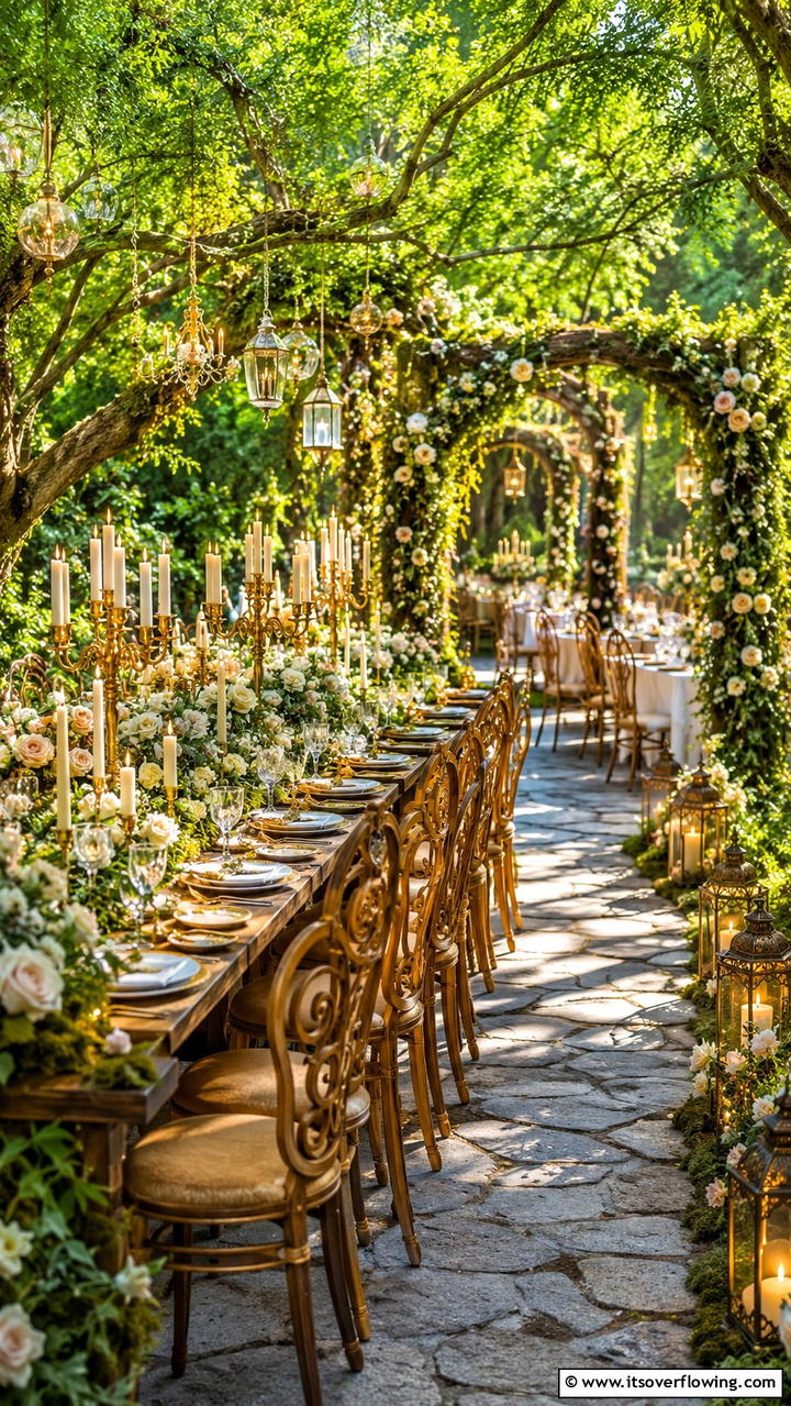Fairytale Garden Banquet - 30 Garden Wedding Ideas- Enchanting Outdoor Celebration Themes
