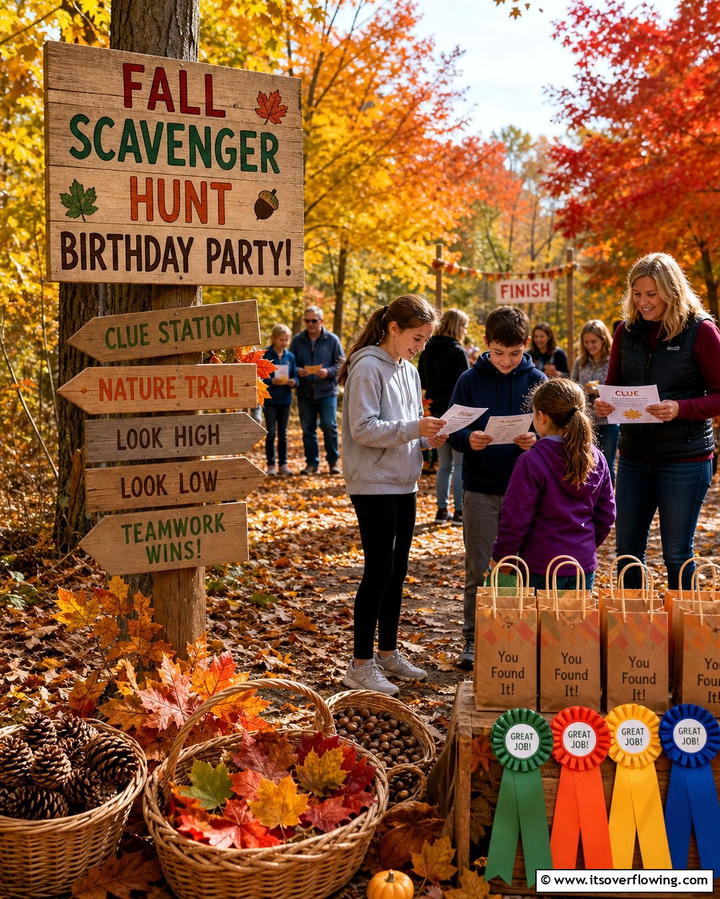 Fall Scavenger Hunt - 25 Fall Birthday Party Ideas for a Seasonal Celebration