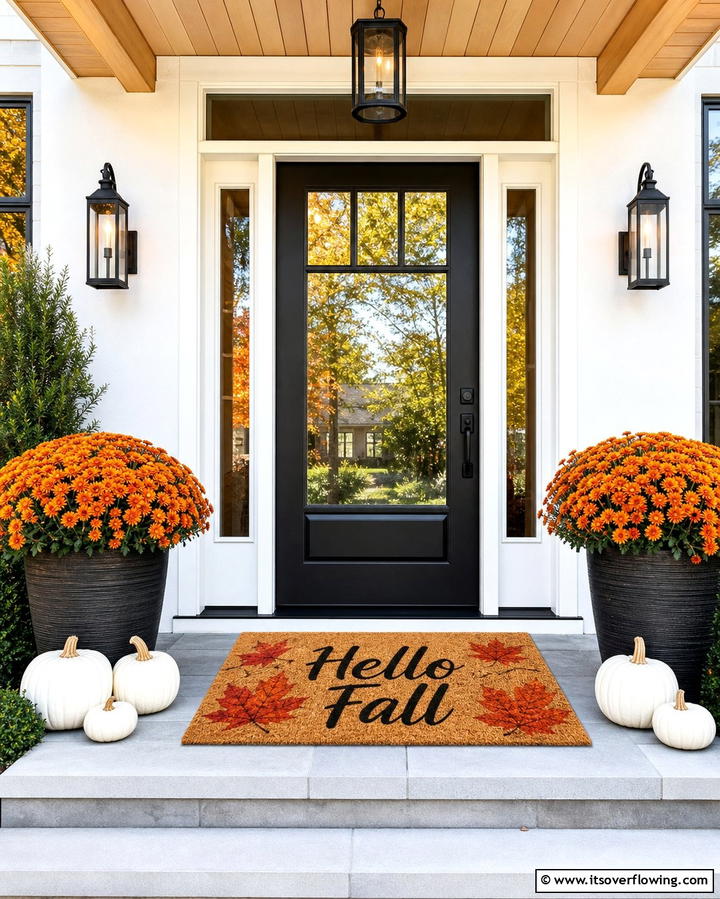 Fall Themed Doormat - 25 Front Door Fall Decor Ideas for a Welcoming Entrance