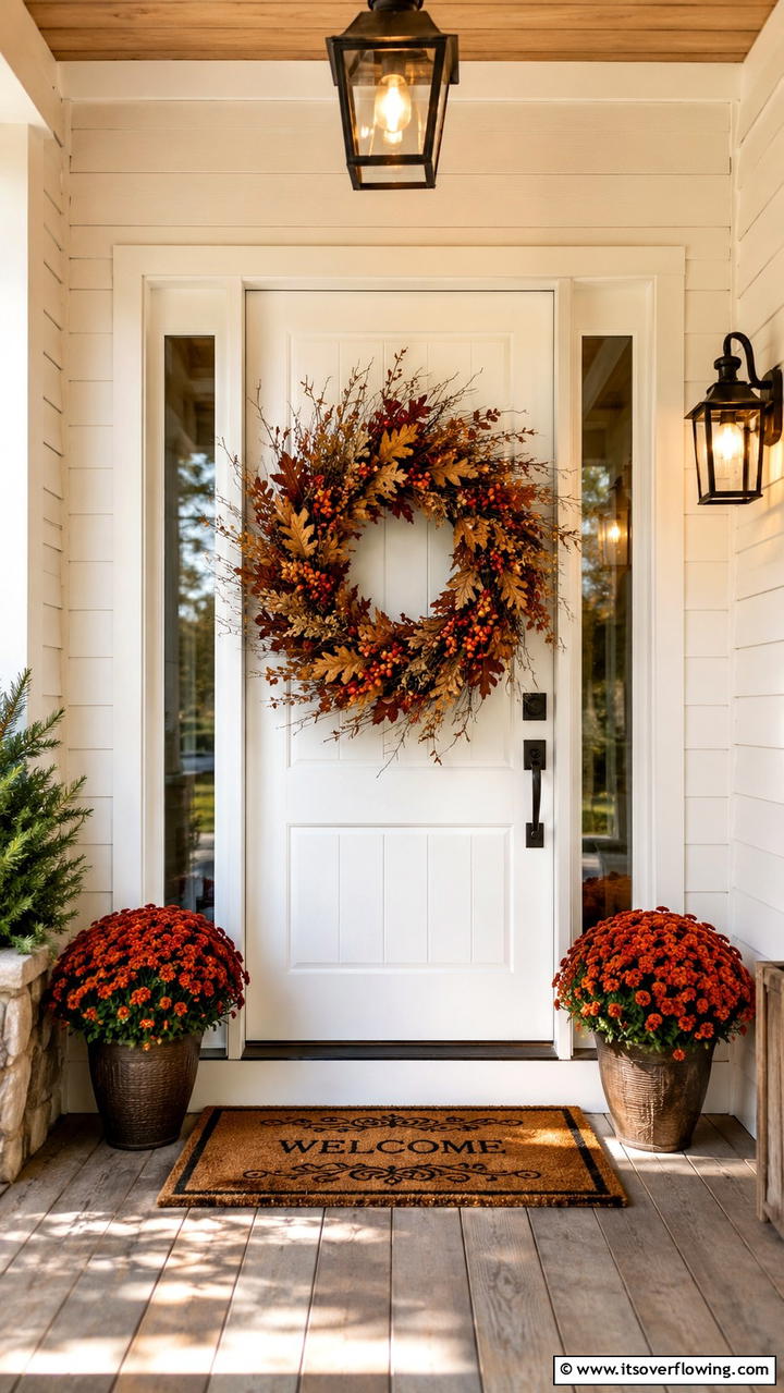 Fall Wreath Artistry - 21 Inspiring Thanksgiving Decor Ideas to Celebrate Gratitude