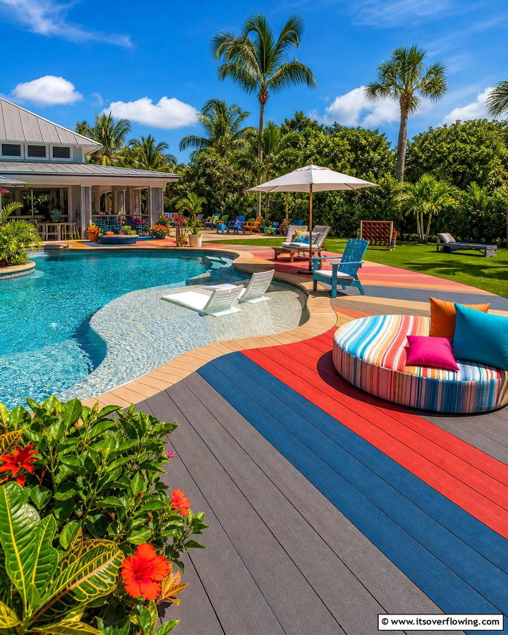 Family Focused Playful Pool Deck - 21 Pool Deck Layouts for Safe & Stylish Swimming Areas