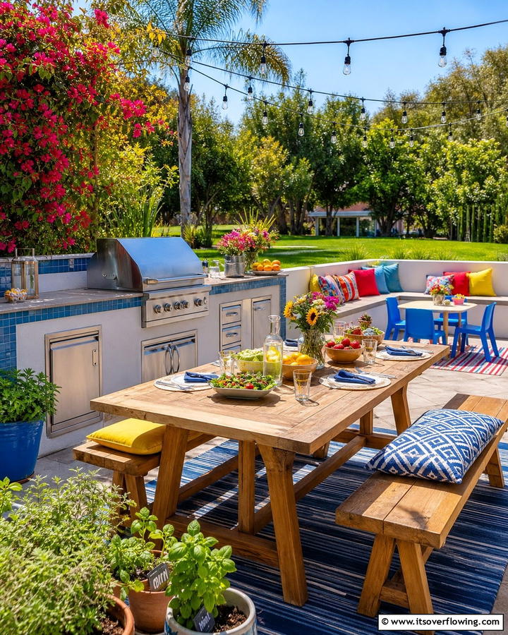 Family Friendly Barbecue Zone - 21 Outdoor Living Space Ideas to Transform Your Yard