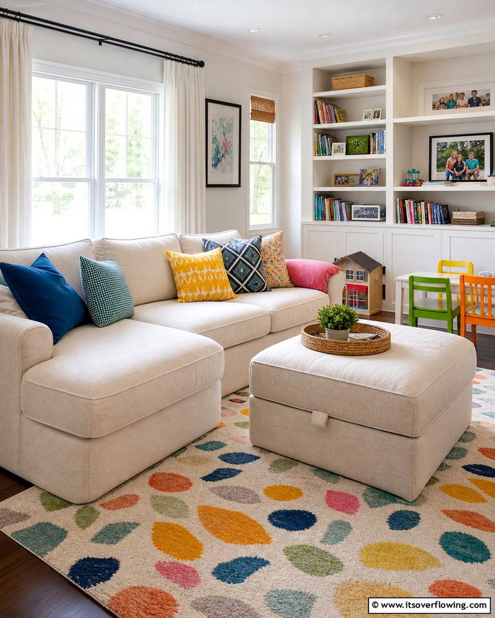 Family Friendly Cream Couch Design - 25 Cream Couch Living Room Ideas for Timeless Elegance