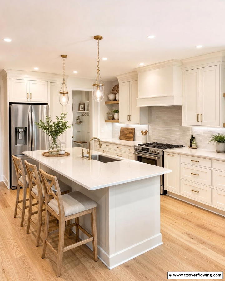 Family Friendly Design - 20 Off-white Kitchen Cabinets Ideas for a Timeless Look