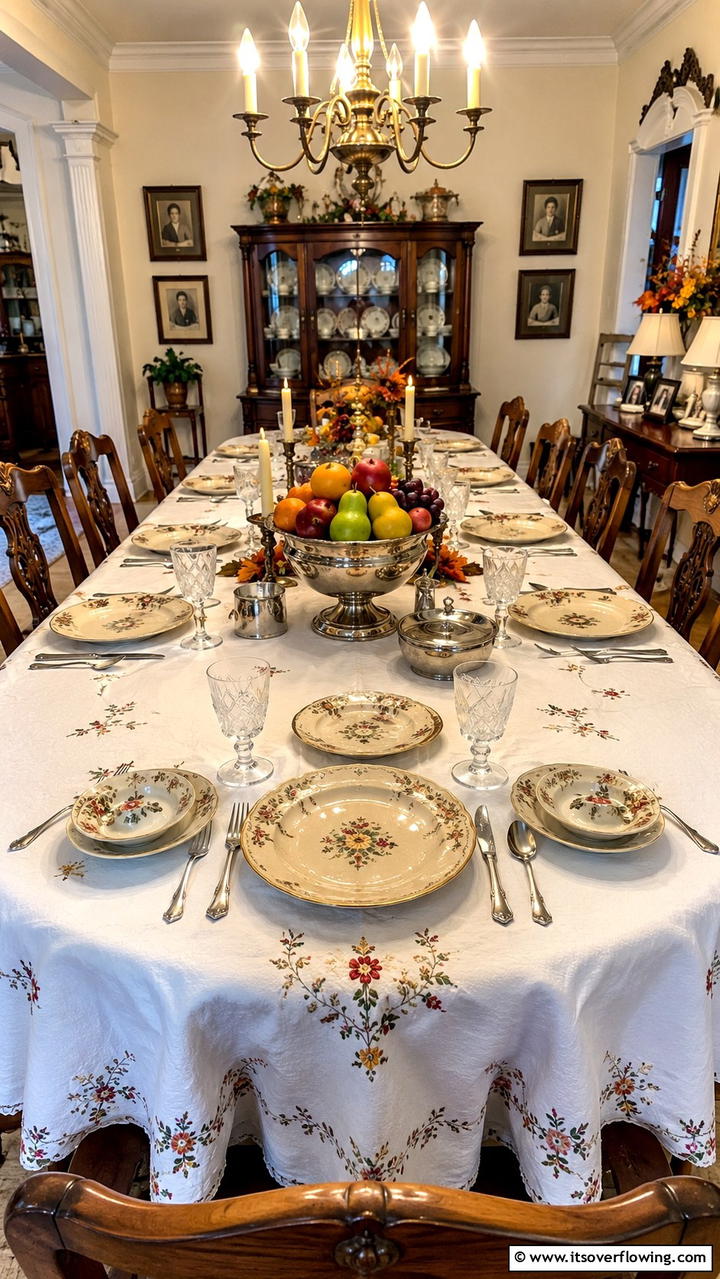 Family Heirloom Inspirations - 21 Beautiful Thanksgiving Table Settings for Holiday Meals