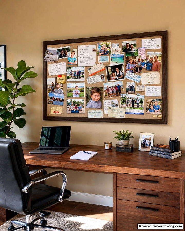 Family Memory Board - 30 Family Photo Wall Ideas to Display Memories