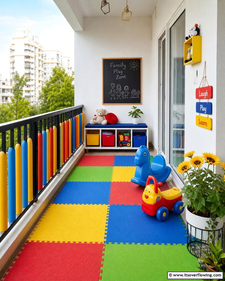 Family Play Zone Balcony - 21 Balcony Ideas to Turn Your Small Space into a Relaxing Retreat