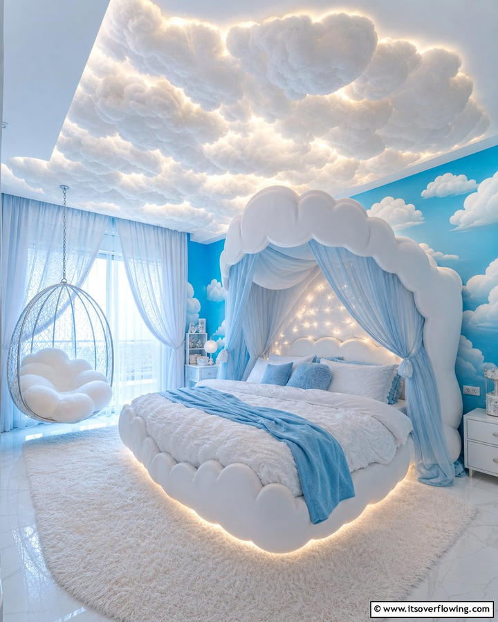 Fantasy Cloudscape Room - 25 Fantasy Bedroom Ideas for a Magical Escape