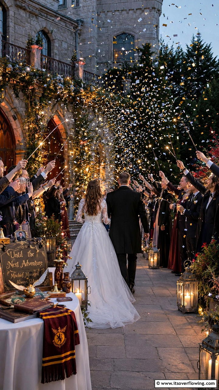 Fantasy Farewell with Wizarding Charm - 30 Harry Potter Wedding Ideas- Enchanting Themed Celebrations
