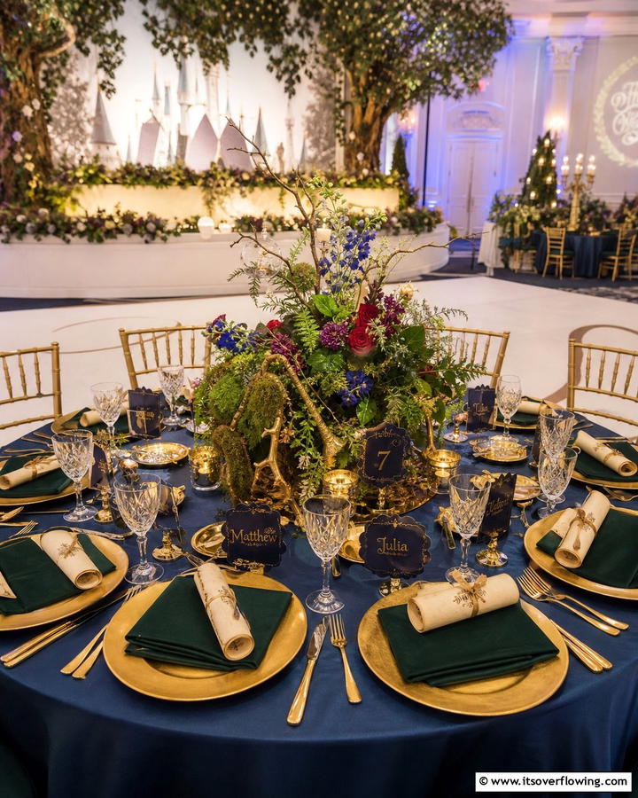 Fantasy Themed Table Settings - 30 Magical Disney Wedding Ideas for Your Dream Day
