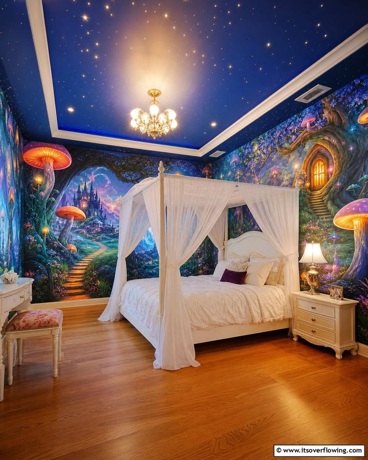 Fantasy Themes - 21 Creative Bedroom Wall Painting Ideas for Stylish Rooms