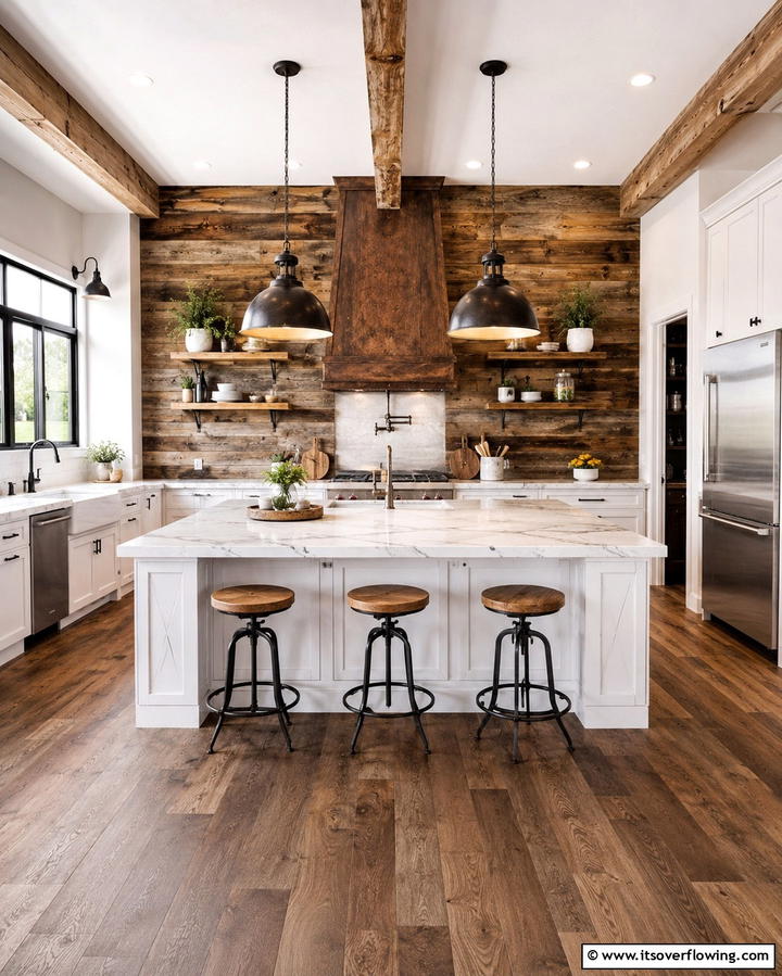 Farmhouse Accent Fusion - 30 Rustic Barnwood Accent Wall Ideas to Transform Your Space