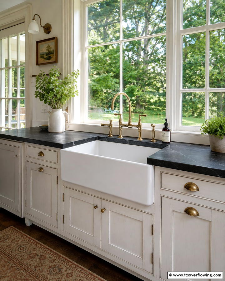 Farmhouse Apron Sink - 25 Vintage Kitchen Ideas for a Classic Culinary Space