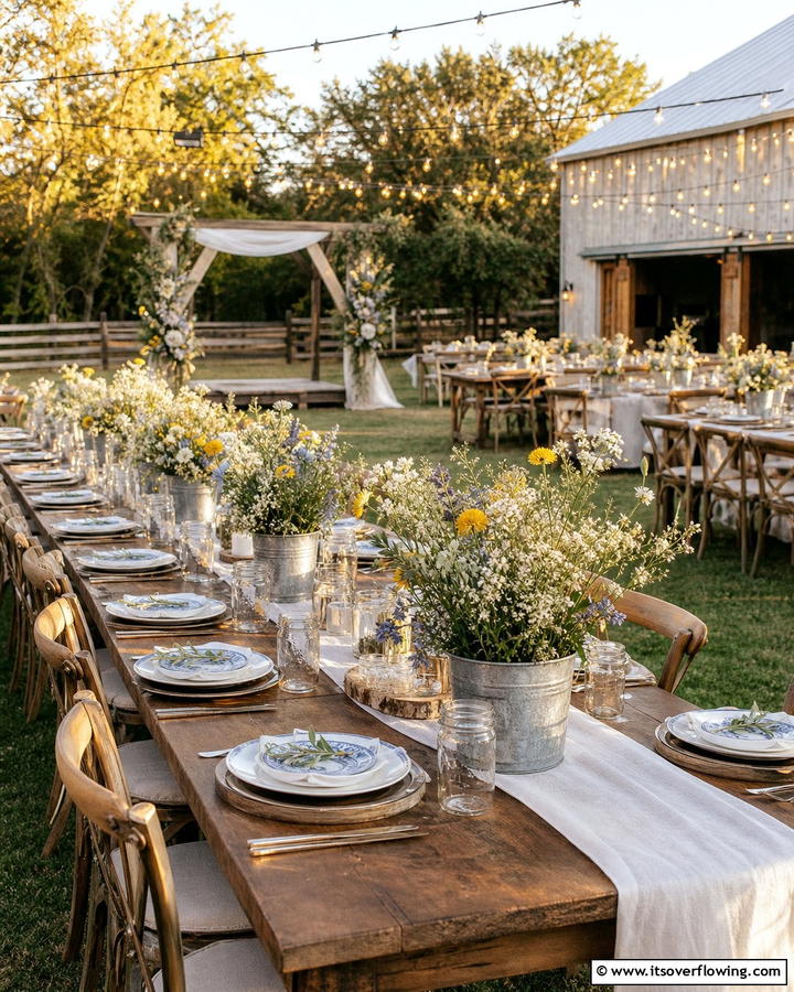 Farmhouse Chic Affair - 21 Backyard Wedding Ideas for a Magical Outdoor Celebration