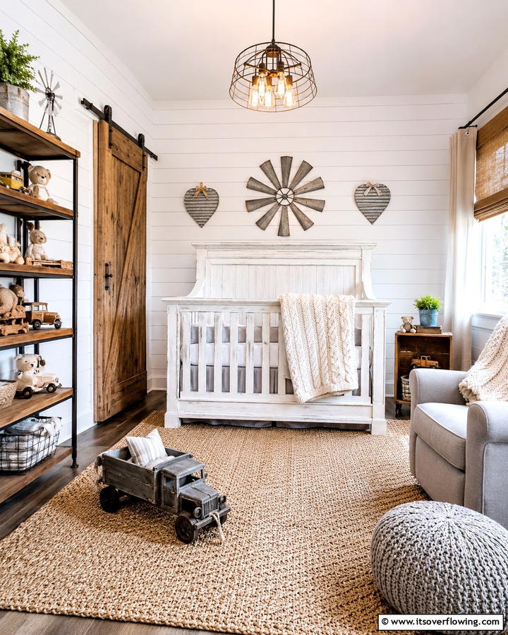 Farmhouse Chic Nursery - 25 Baby Boy Nursery Ideas for a Cozy and Fun Space
