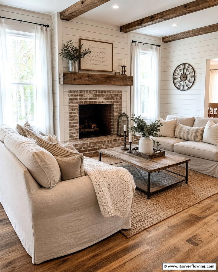 Farmhouse Elegance Shiplap Design - 21 Shiplap Fireplace Design Ideas to Cozy Up Your Home