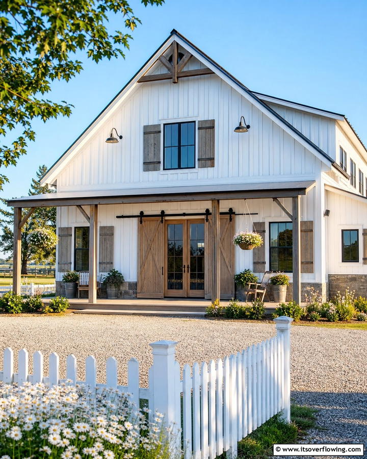 Farmhouse Inspired Aesthetic - 20 Barndominium Exterior Ideas for Curb Appeal