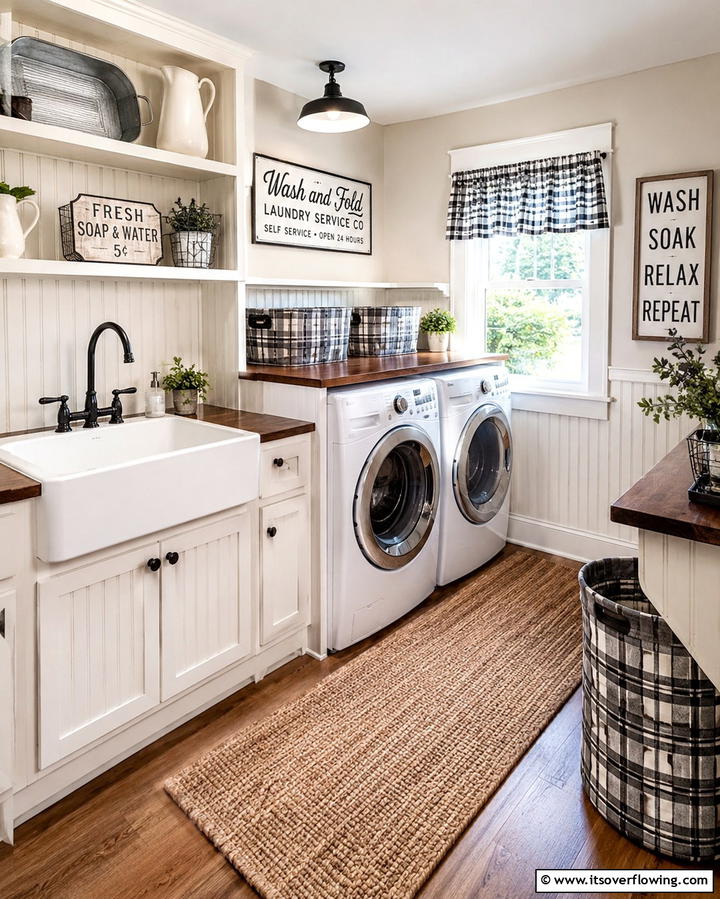 Farmhouse Inspired Decor - 30 Rustic Laundry Room Ideas for Functional Farmhouse Style