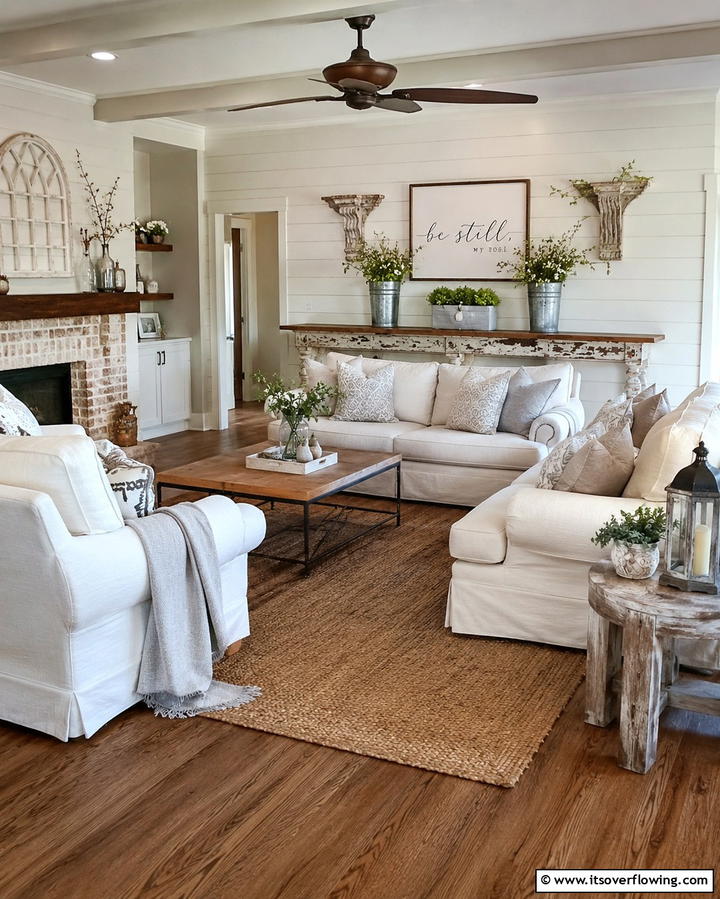 Farmhouse Inspired Decor - 25 Magnolia Living Room Ideas for Timeless Elegance