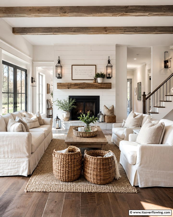 Farmhouse Lantern Sconces for Cozy Vibes - 25 Fireplace Sconces Ideas for a Warm Ambiance