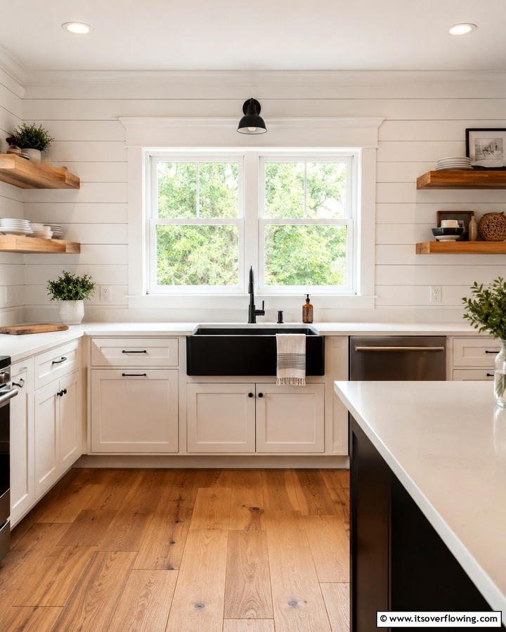 Farmhouse Shiplap Trim - 25 Window Trim Ideas to Enhance Your Home’s Charm