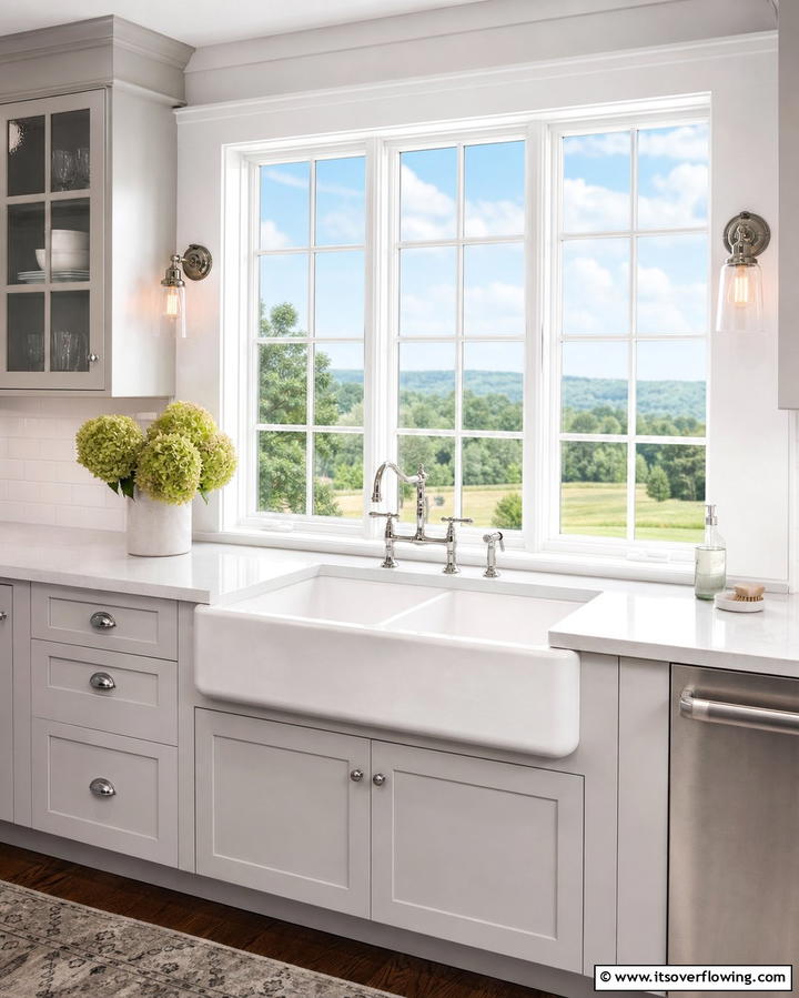 Farmhouse Sink - 25 Traditional Kitchen Ideas for Timeless Elegance