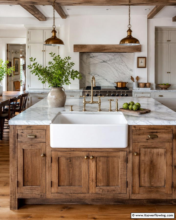 Farmhouse Sink - 25 Vintage Kitchen Ideas for a Classic Culinary Space