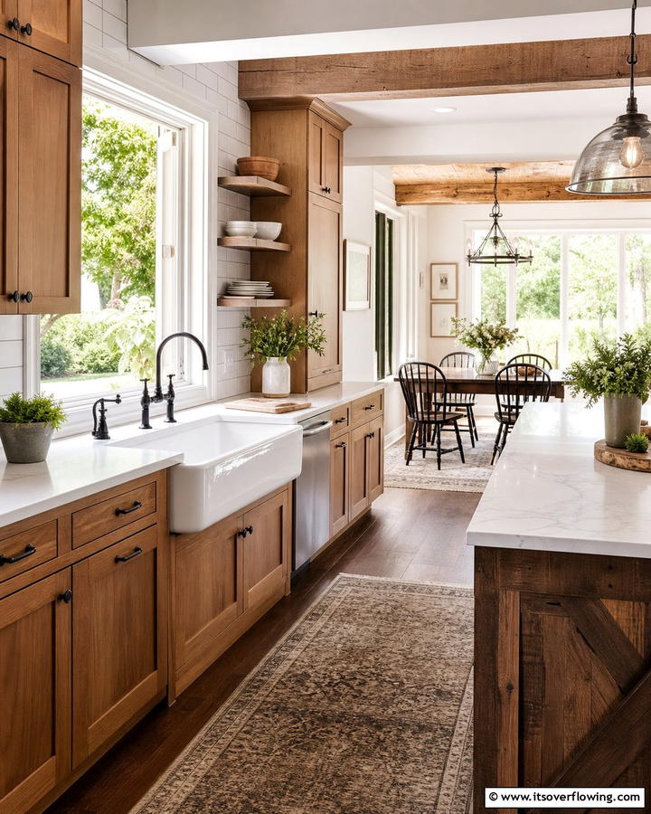 Farmhouse Sink Designs - 21 Country Kitchen Ideas with Farmhouse Appeal