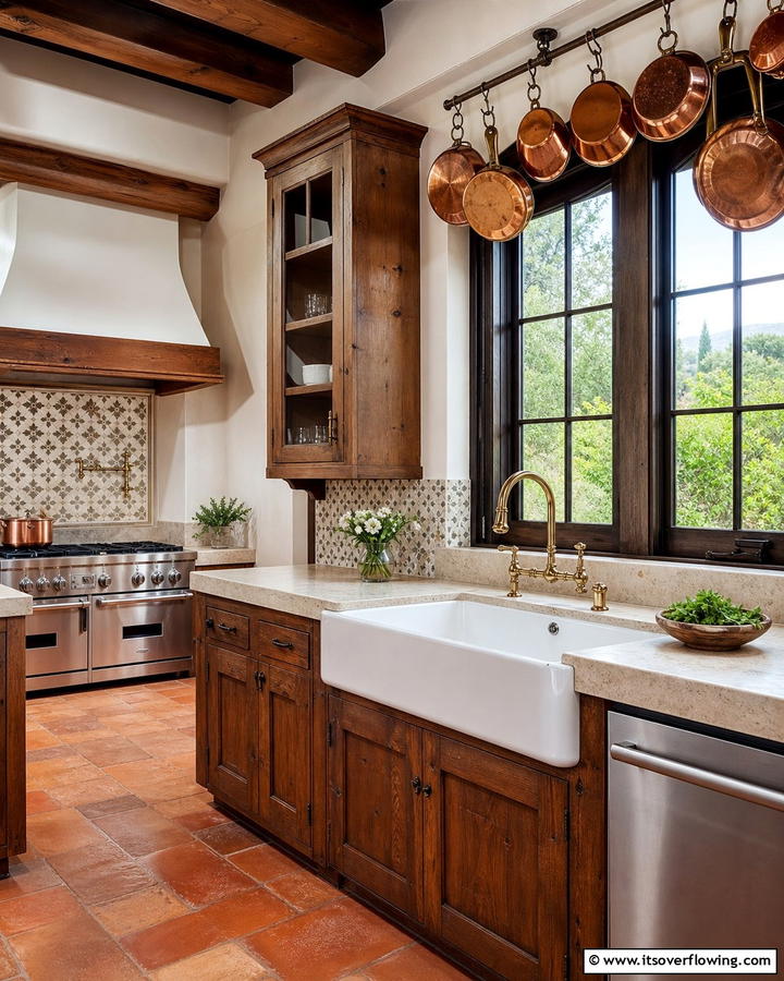 Farmhouse Sink Installation - 30 Tuscan Kitchen Ideas for Warm Rustic Mediterranean Vibes