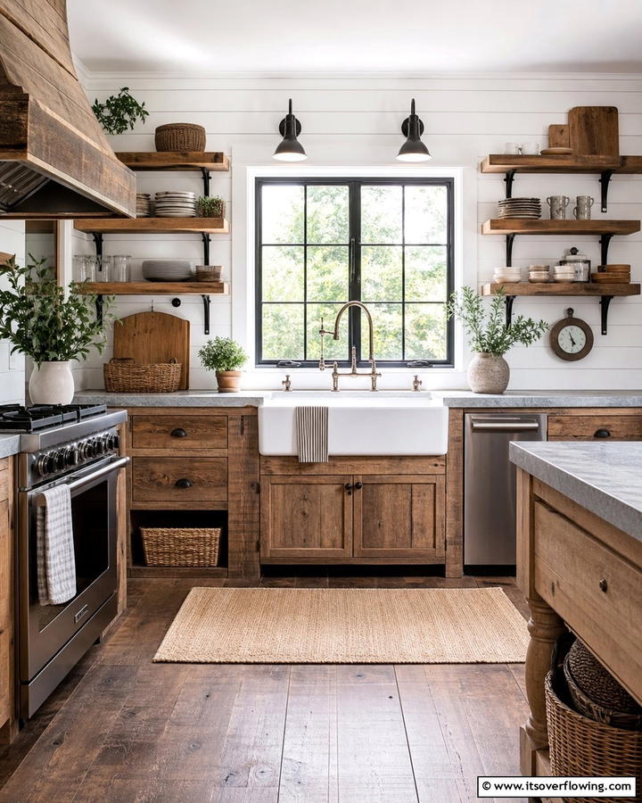 Farmhouse Sink Style - 21 Rustic Kitchen Concepts for Warm Farmhouse-Inspired Designs