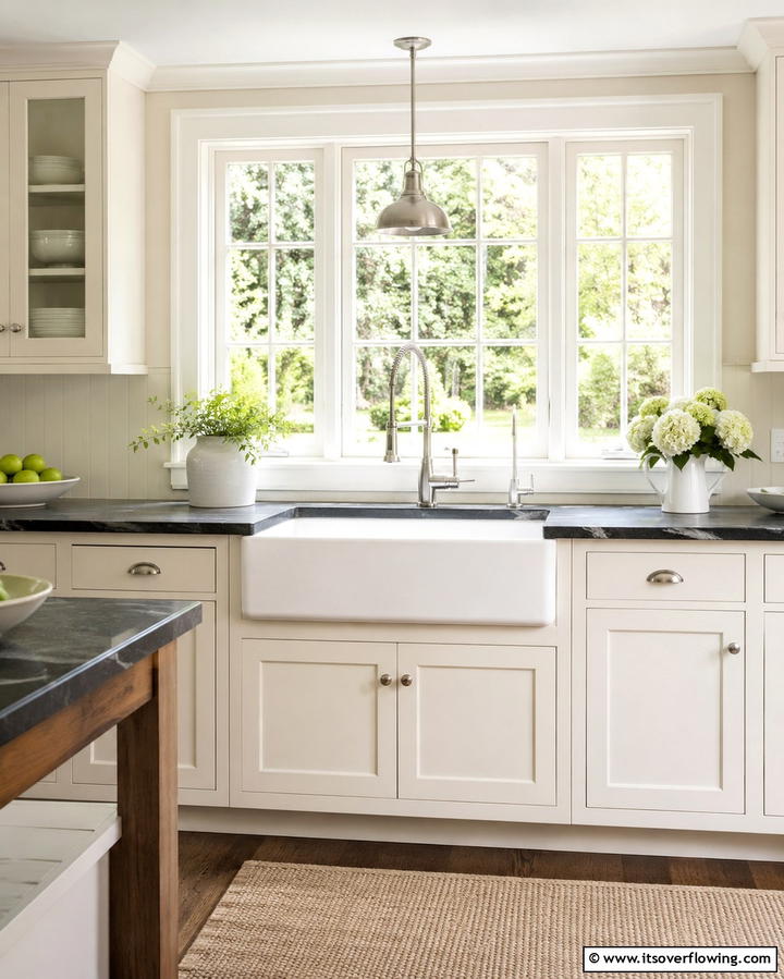 Farmhouse Sinks for Function and Charm - 25 Transitional Kitchen Ideas for Modern Homes