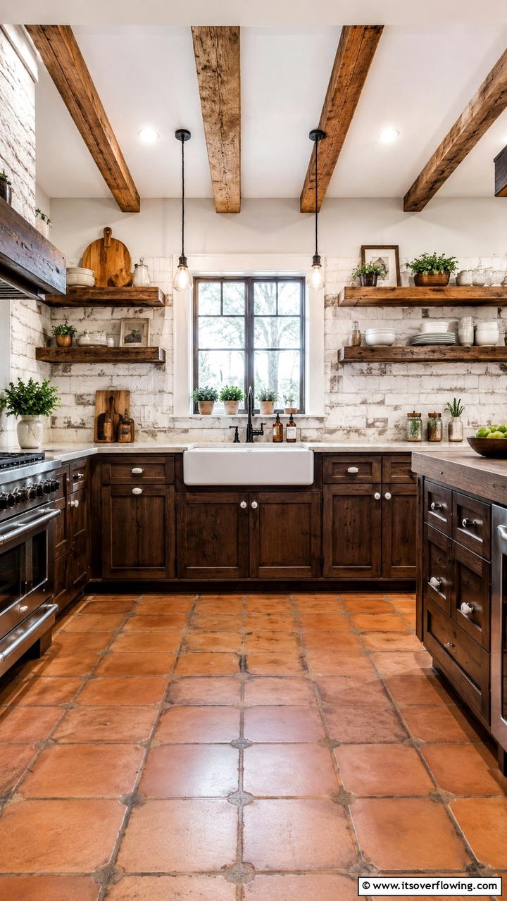 Farmhouse Style - 30 Dark Wood Kitchen Cabinet Designs for Classic Style