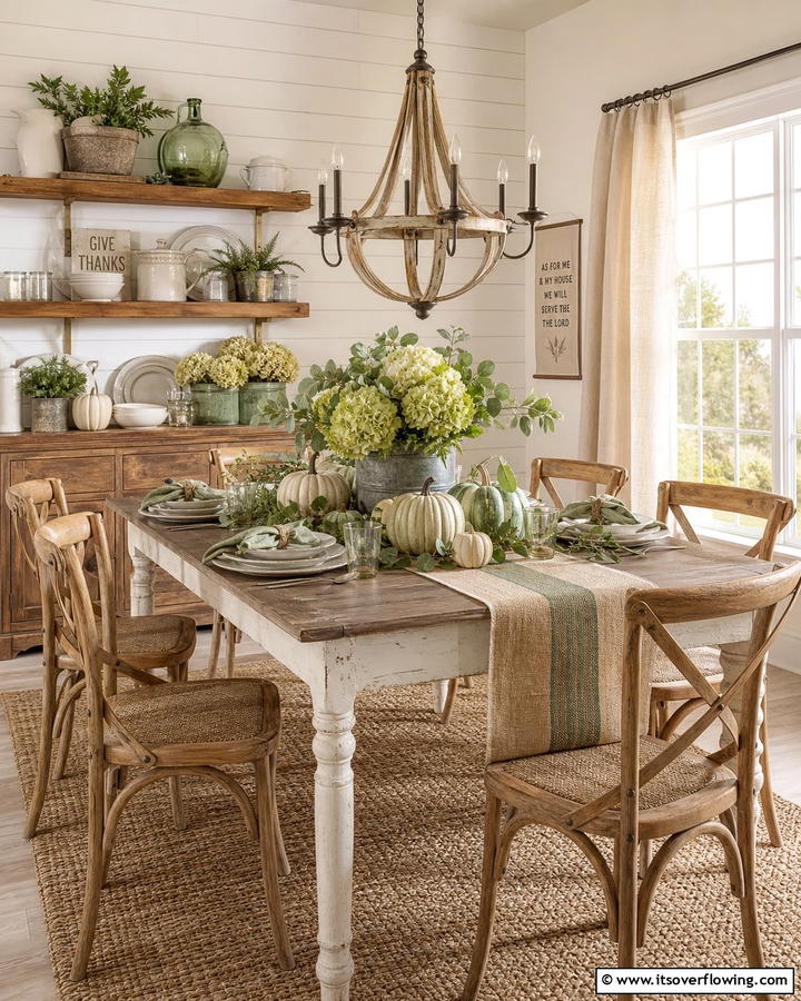 Farmhouse Style Arrangements - 21 Charming Thanksgiving Decoration Ideas for a Festive Home