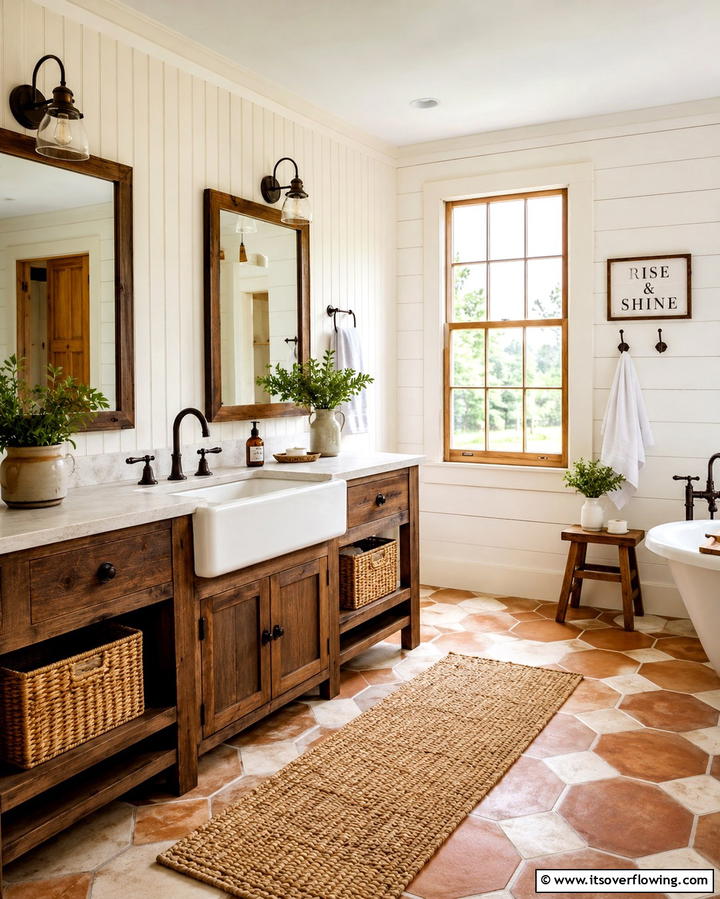 Farmhouse Style Beadboard - 25 Charming Beadboard Bathroom Ideas for a Classic Look