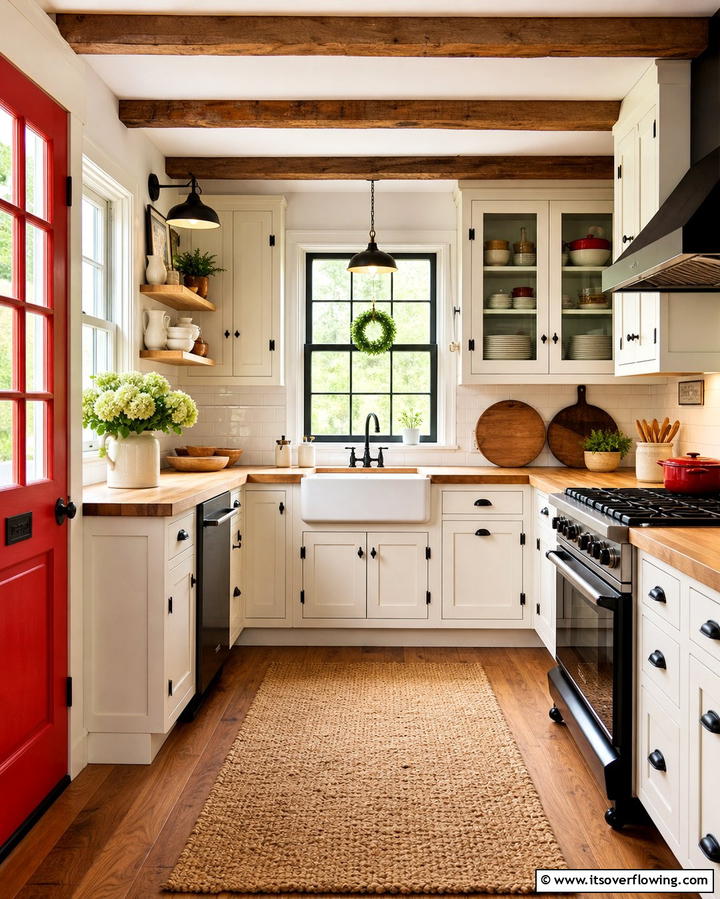 Farmhouse Style Kitchens - 25 Nancy Meyers Interior Design Ideas- Timeless & Elegant
