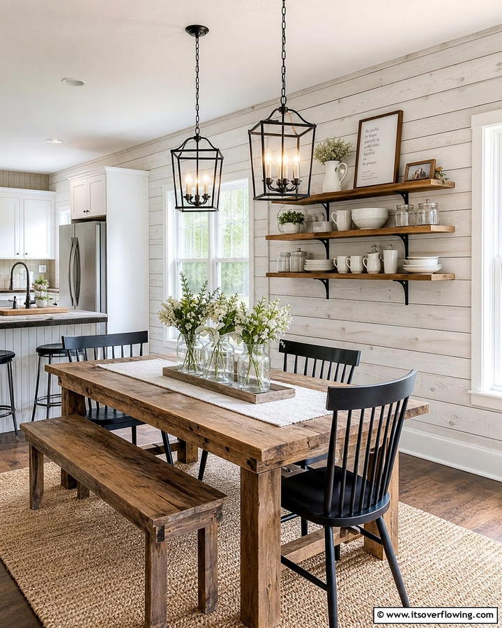 Farmhouse Style Shiplap Accent Wall - 21 Shiplap Accent Wall Ideas for Rustic & Modern Homes