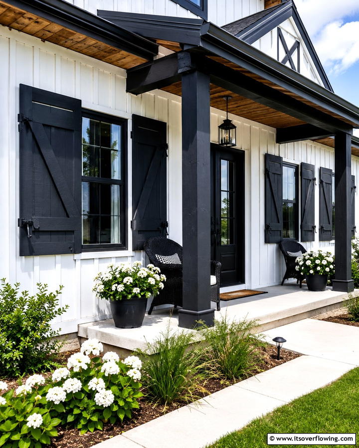Farmhouse Style Shutters and Trim - 30 Pole Barn & Barndominium Exterior Designs for Rustic Charm
