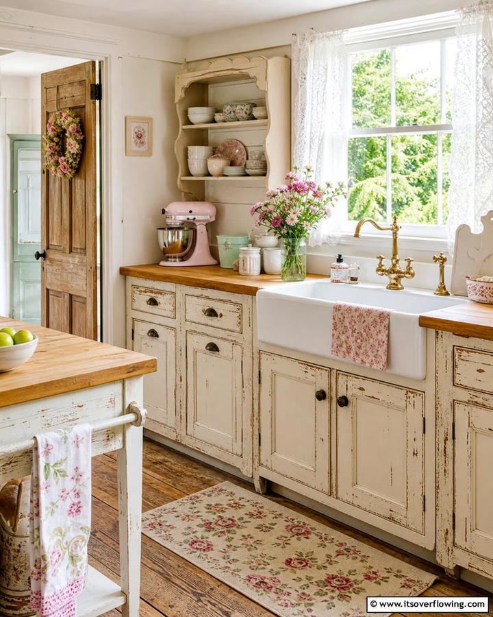 Farmhouse Style Sink - 20 Shabby Chic Kitchen Ideas for a Vintage Look