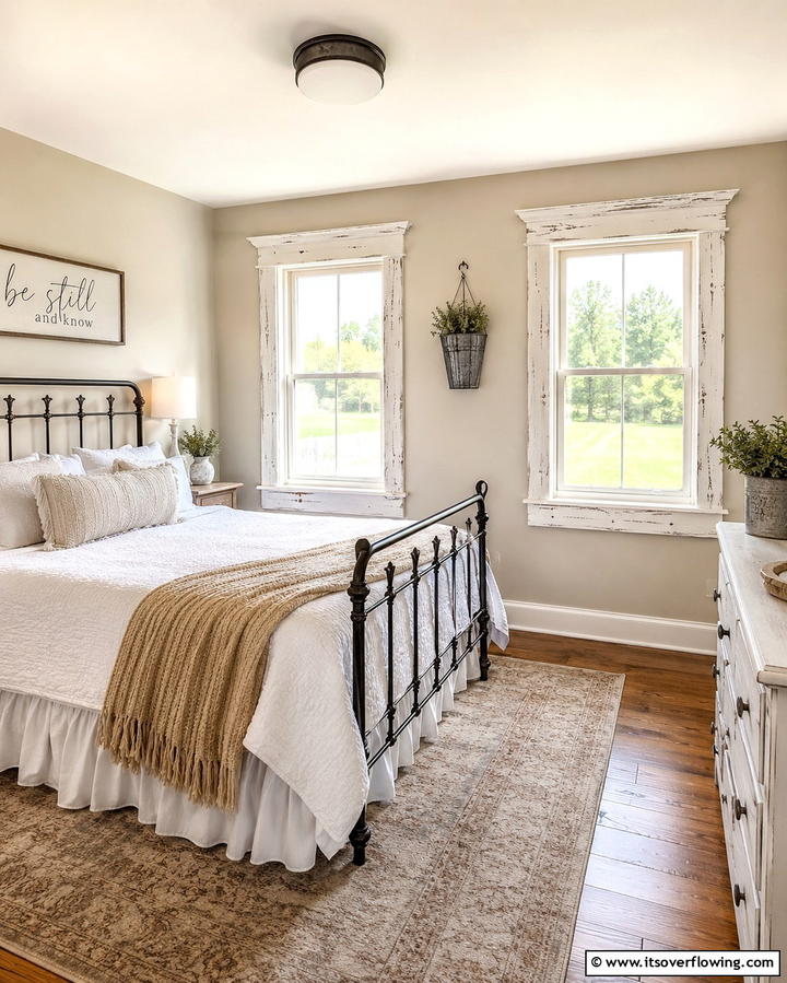 Farmhouse Style Trim - 25 Window Trim Ideas to Enhance Your Home’s Charm
