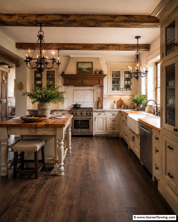 Farmhouse Style with Dark Wood Floors - 25 Kitchen With Dark Wood Floors Ideas for Elegance