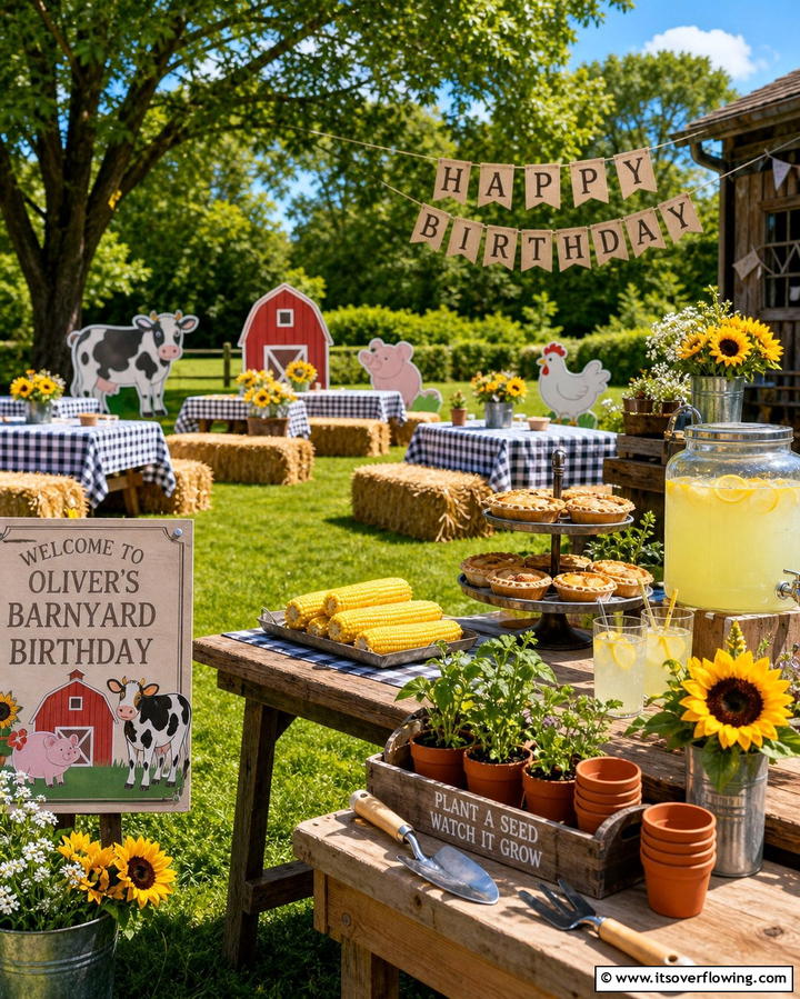 Farmyard Fun Party - 25 Backyard Birthday Party Ideas for Unforgettable Celebrations