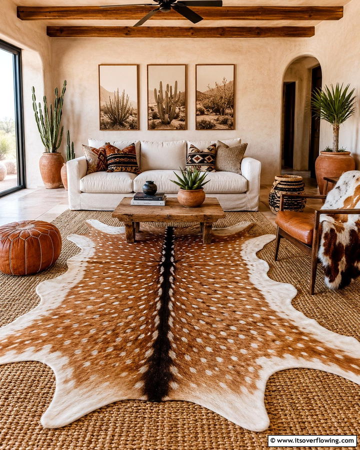 Faux Animal Skins or Hides - 25 Desert Themed Room Ideas for a Warm and Inviting Space